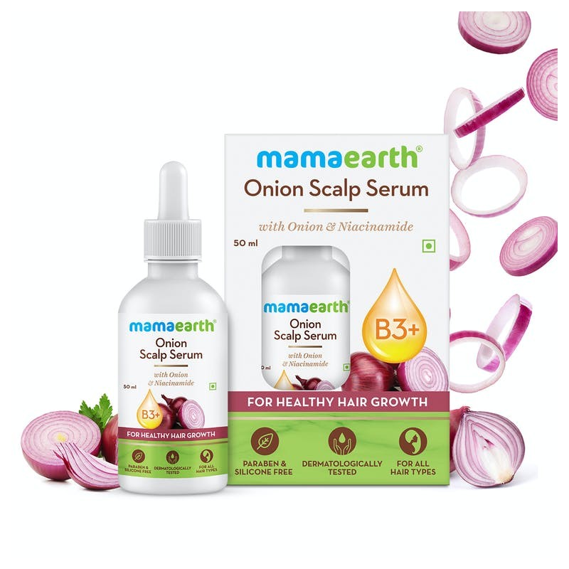 MamaEarth Onion Scalp Serum With Onion & Niacinamide, 50ml For Healthy Hair Growth