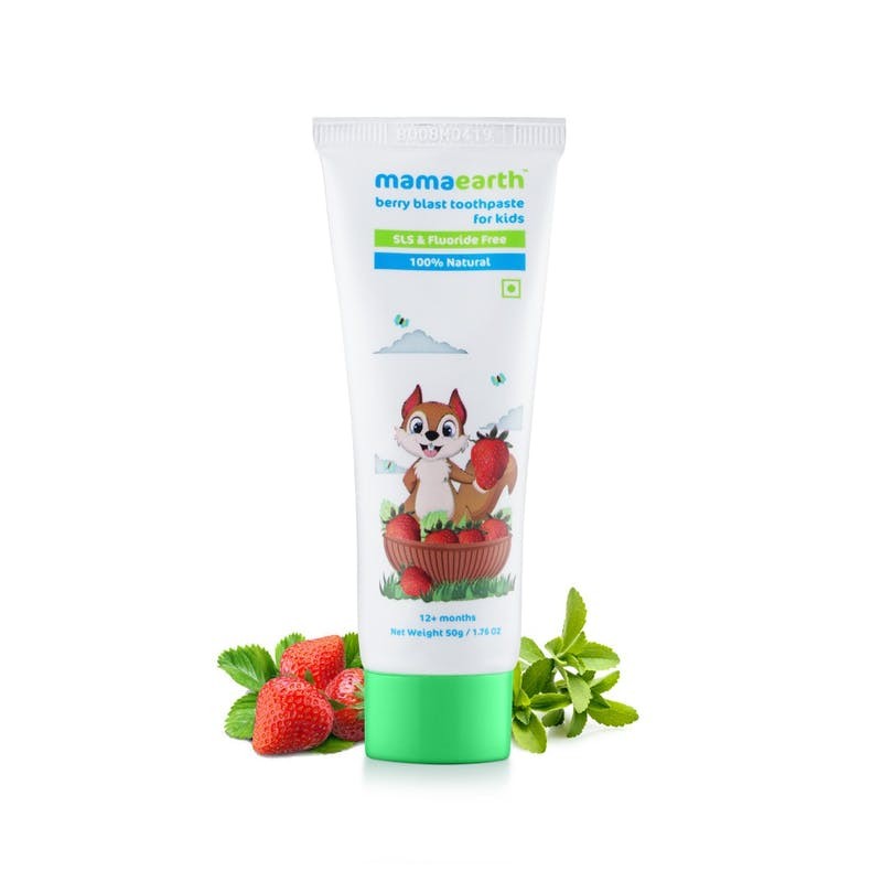 MamaEarth Berry Blast Toothpaste For Kids, Pack of 2 (50g Each) 100% Natural (12+ Months)