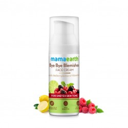 MamaEarth Bye Bye Blemishes Face Cream With Mulberry Extract & Vitamin C, 30g For Uneven Skin Tone