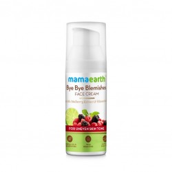 MamaEarth Bye Bye Blemishes Face Cream With Mulberry Extract & Vitamin C, 30g For Uneven Skin Tone