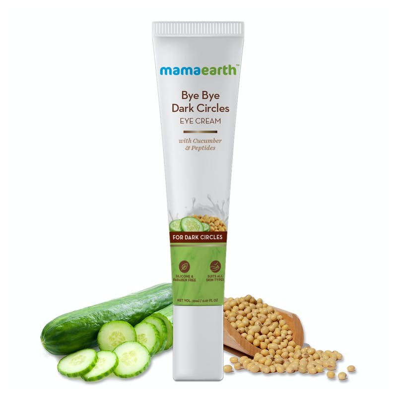 MamaEarth Bye Bye Dark Circles Eye Cream With Cucumber & Peptides, 20g For Dark Circles