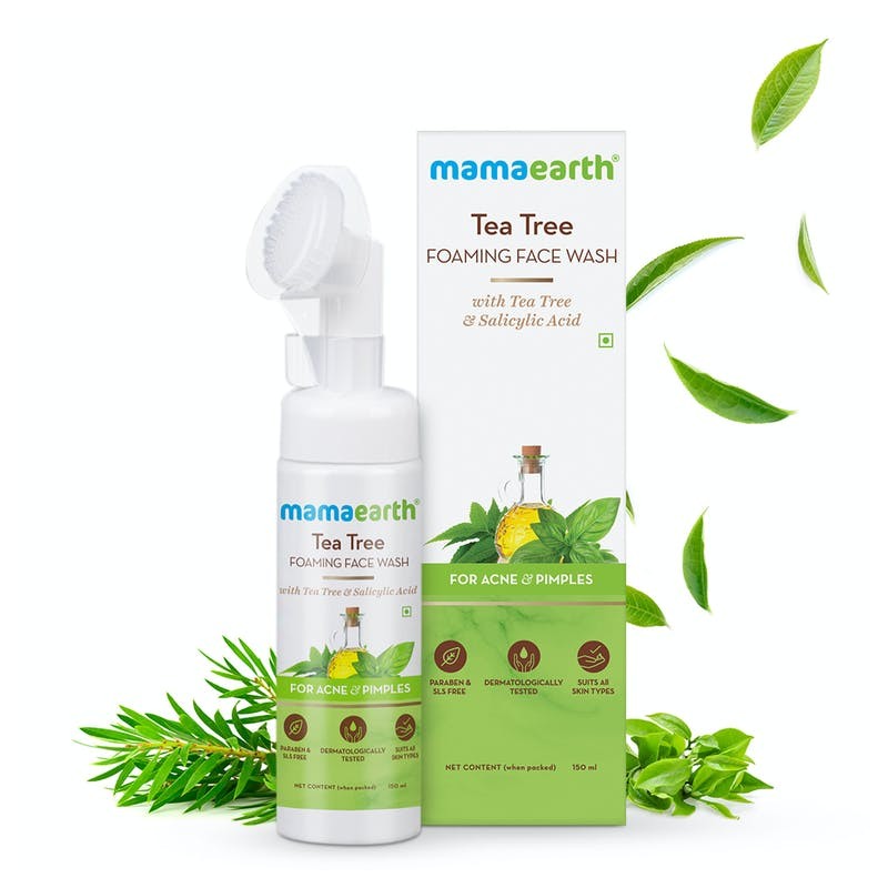 MamaEarth Tea Tree Foaming Face Wash With Tea Tree & Salicylic Acid, 150ml For Acne & Pimples