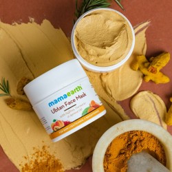 Mamaearth Ubtan Face Mask With Saffron, Turmeric & Apricot Oil, 100g For Skin Lightening & Brightening