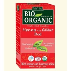 Indus Valley Bio Organic Red Henna Hair Color, Rich Color & Lustrous