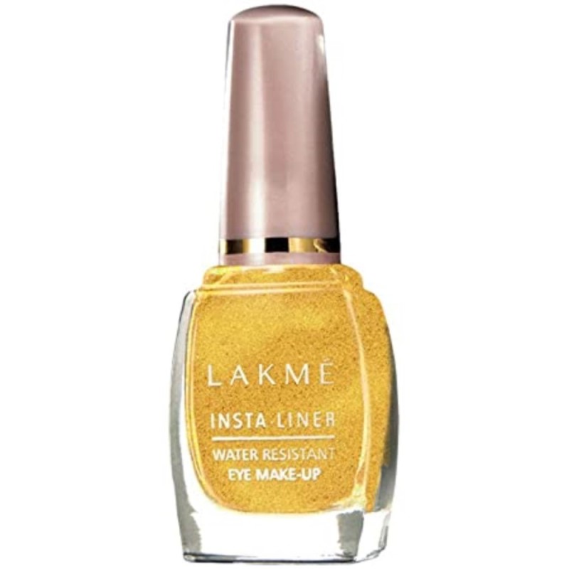 Lakme Insta-Liner Water Resistant Eyeliner (Gold), Bottle 9ml