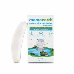 MamaEarth Moisturizing Bathing Bar For Babies, Pack of 2 (75g each) With Goat Milk, Oatmeal & Shea Butter