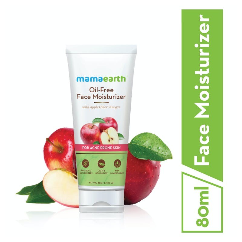 MamaEarth Oil-Free Face Moisturizer With Apple Cider Vinegar, 80ml For Acne Prone Skin