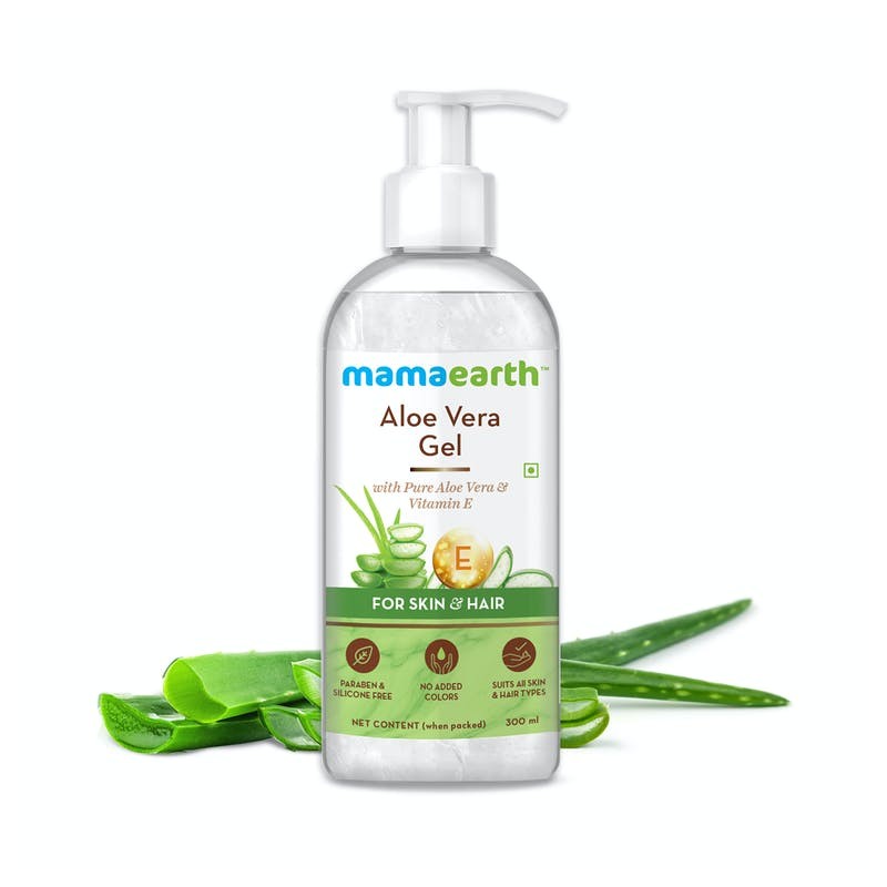 MamaEarth Aloe Vera Gel With Pure Aloe Vera & Vitamin E, 300ml For Skin & Hair