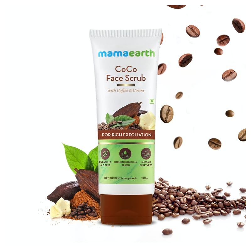 MamaEarth Coco Face Scrub With Coffee & Cocoa, 100ml For Rich Exfoliation