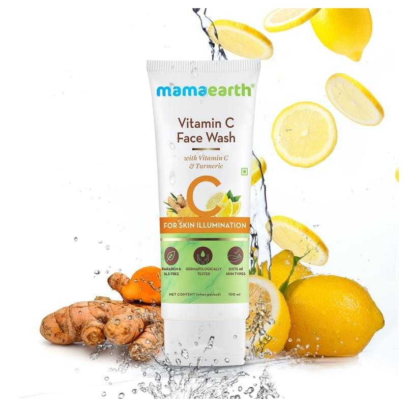 MamaEarth Vitamin C Face Wash With Vitamin C & Turmeric, 100ml For Skin Illumination