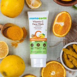 MamaEarth Vitamin C Face Wash With Vitamin C & Turmeric, 100ml For Skin Illumination