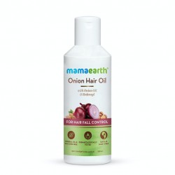 MamaEarth Onion Hair Oil, 150ml with Onion Oil & Redensyl For Hair Fall Control