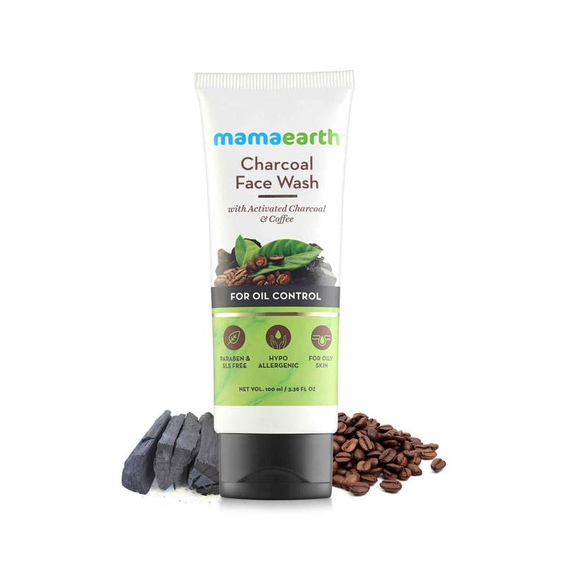 MamaEarth Charcoal Face Wash, 100ml with Activated Charcoal & Coffee For Oil Control