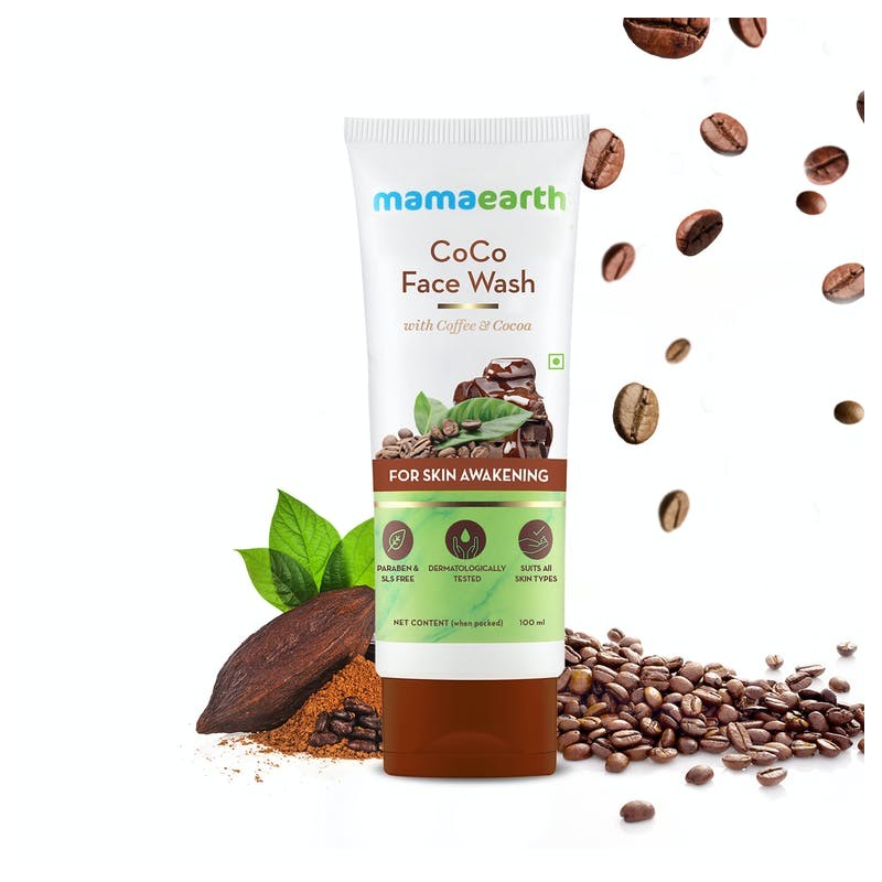 MamaEarth Coco Face Wash, 100ml with Coffee & Cocoa For Skin Awakening