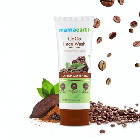 MamaEarth Coco Face Wash, 100ml with Coffee & Cocoa For Skin Awakening