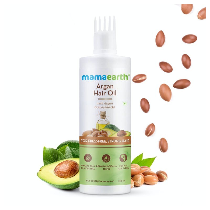 MamaEarth Argan Hair Oil, 250ml with Argan & Avocado Oil For Frizz-Free & Stronger Hair