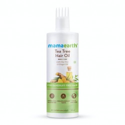 MamaEarth Tea Tree Hair Oil, 250ml with Tea Tree & Ginger Oil For Dandruff Free Hair