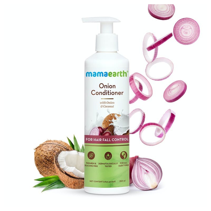MamaEarth Onion Conditioner, 250ml with Onion & Coconut For Hair Fall Control