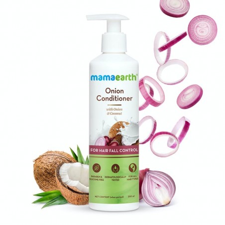 MamaEarth Onion Conditioner, 250ml with Onion & Coconut For Hair Fall Control