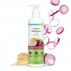 MamaEarth Onion Shampoo, 250ml with Onion & Plant Keratin For Hair Fall  Control