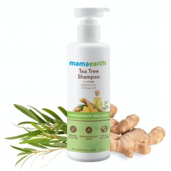 MamaEarth Tea Tree Shampoo, 250ml with Tea Tree & Ginger Oil For Dandruff Free Hair