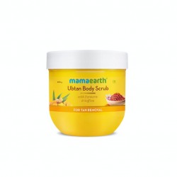 MamaEarth Ubtan Body Scrub, 200g with Turmeric & Saffron For Tan Removal