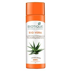 Biotique Bio Vera 75+ SPF UVA/UVB Sunscreen Ultra Soothing Body Lotion, 190ml