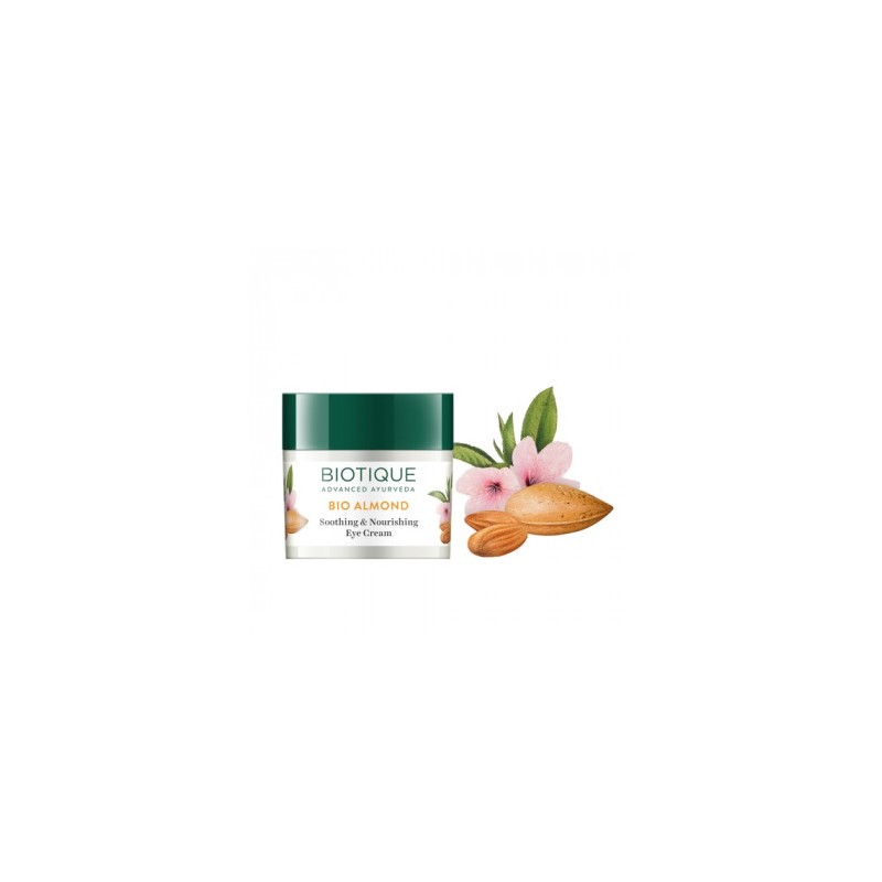 Biotique Bio Almond Soothing & Nourishing Eye Cream, 15g