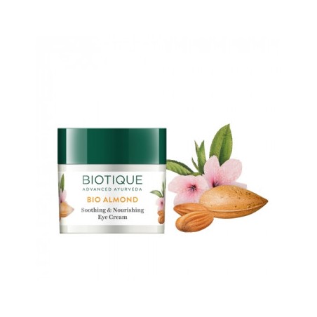 Biotique Bio Almond Soothing & Nourishing Eye Cream, 15g