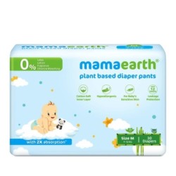 Mamaearth Plant Based Diaper Pants with 2X Absorption, Size M