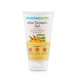 Mamaearth Aloe Turmeric Gel (150ml), Ubtan Face Wash & Face Mask (100ml Each) & Ultra Light Indian Sunscreen (80g)