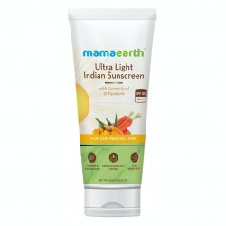 Mamaearth Aloe Turmeric Gel (150ml), Ubtan Face Wash & Face Mask (100ml Each) & Ultra Light Indian Sunscreen (80g)