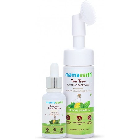Mamaearth Combo Of Tea Tree Foaming Face Wash (150ml) & Tea Tree Face Serum (30ml)