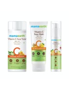 Mamaearth Vitamin C Skincare Regimen Kit: Vitamin C Face Wash (100ml), Face Toner (200ml) & Face Cream (50g)