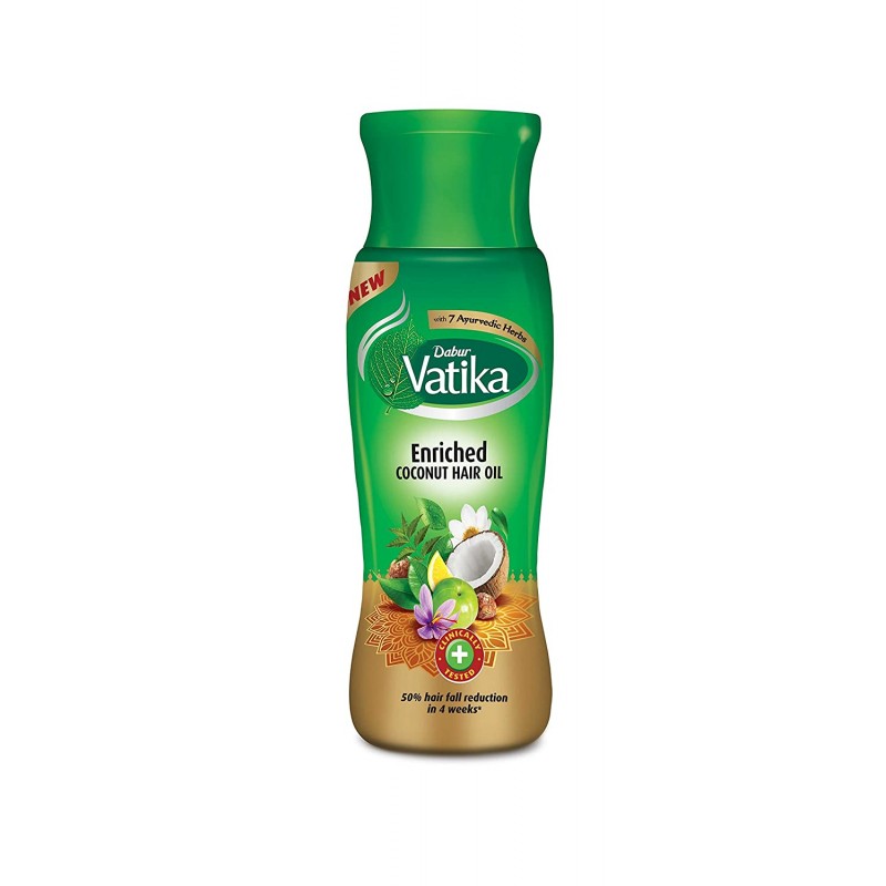 Dabur Vatika Enriched Coconut Hair Oil, 300ml- 50% Hair Fall Reduction In 4 Weeks