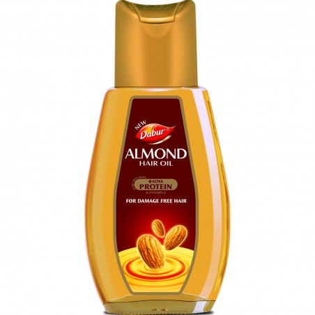 Dabur Almond Hair Oil, 200ml Enriched With Soya Protein & Vitamin E, For Damage Free Hair