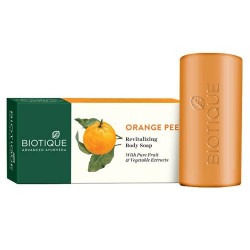 Biotique Bio Orange Peel Revitalizing Body Soap, Pack of 2 (150g each), With Pure Fruit & Vegetable Extracts