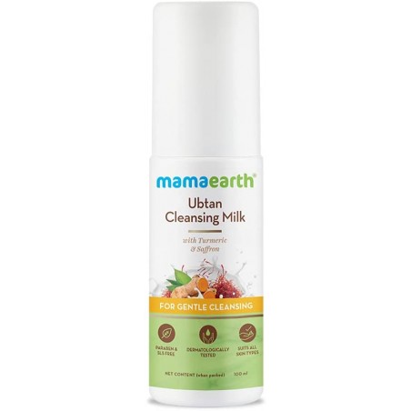 Mamaearth Gentle Ubtan Cleansing Milk with Turmeric & Saffron 100ml