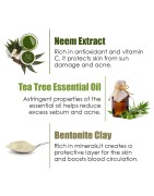 Wow Skin Science - Anti-acne neem tea tree clay face mask - 200ml