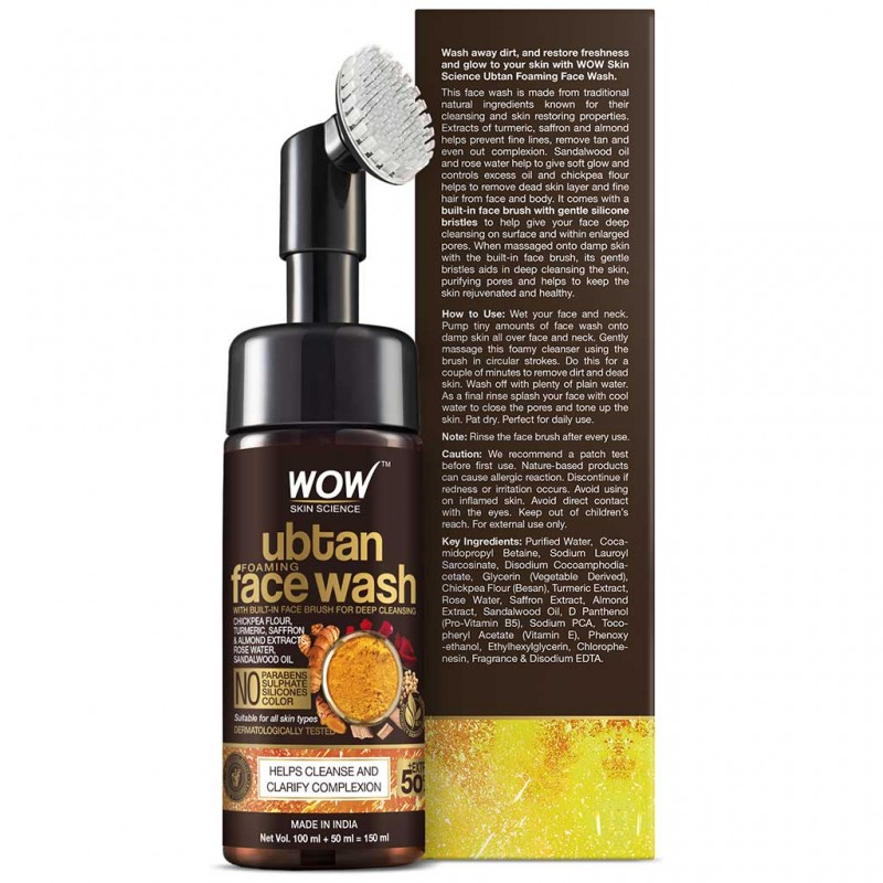 Wow Skin Science Ubtan Foaming Face Wash 150ml