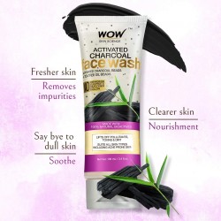 Wow Skin Science - Activated Charcoal face wash - 100ml