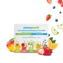 Mamaearth Nourishing Bathing Bar for Kids, *5 Units (2 Years+) (Mango