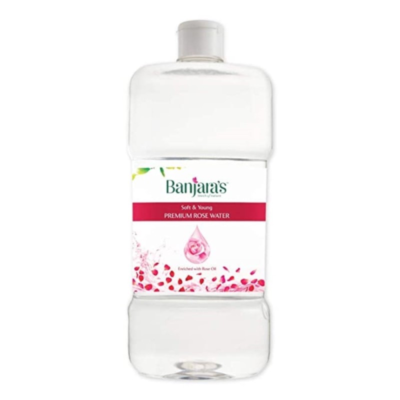 Banjara's Soft & Young Premium Rose Water, Enriched with Rose Oil