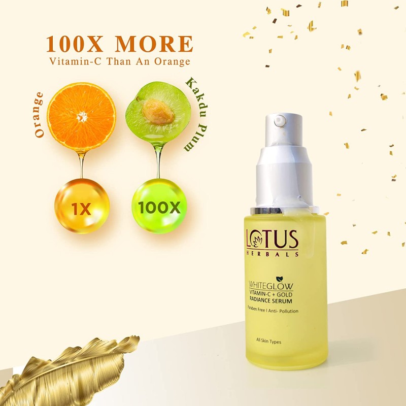 Lotus Herbals WhiteGlow Vitamin C and Gold Radiance Face Serum