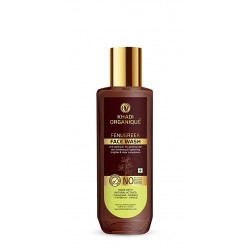 Khadi Organique Fenugreek face wash Youthful glowing skin, Skin whitening Lightening, Anti-ageing, Brightening Face Wash