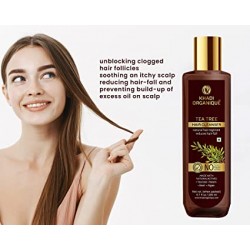 Khadi Organique Tea Tree Hair Cleanser / Shampoo for Anti Dandruff (SLS & PARABEN FREE) 200 ML