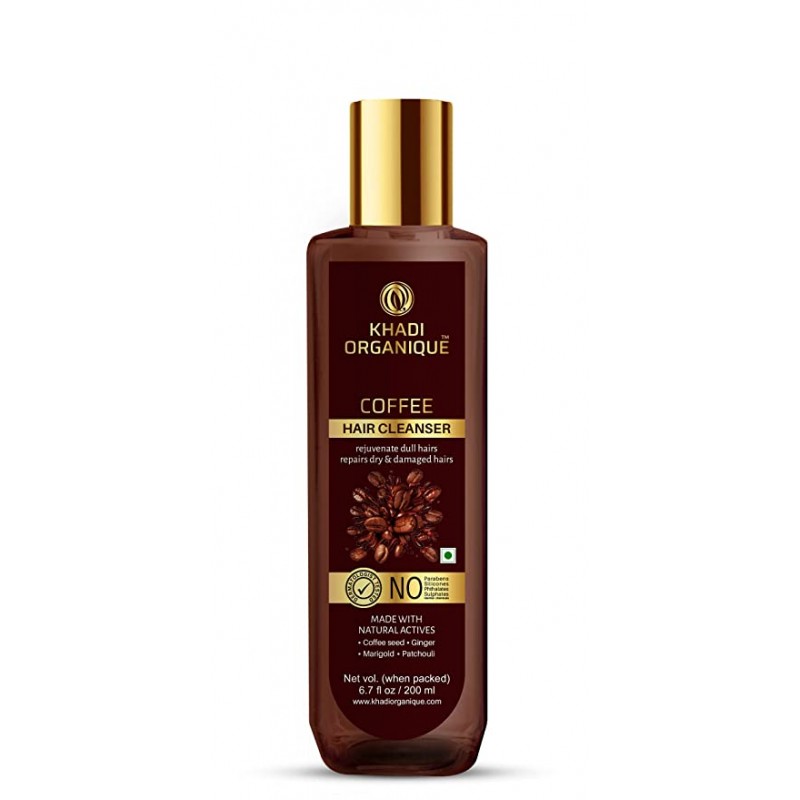 Khadi Organique Coffee Hair Cleanser / Shampoo SLS & PARABEN FREE 200 ML