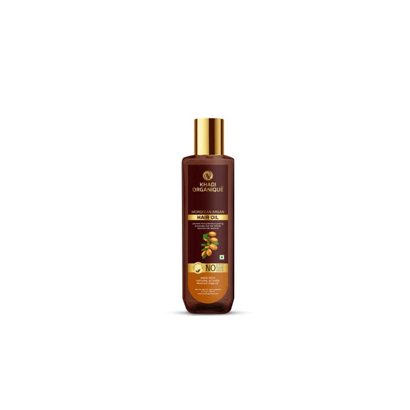 Khadi Organique Moroccan Argan Hair Oil For Hair Growth - 200Ml