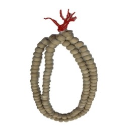 Satvik Wooden White Beads Mala, Holy Mala for Prayer, 108 Beads Sofri