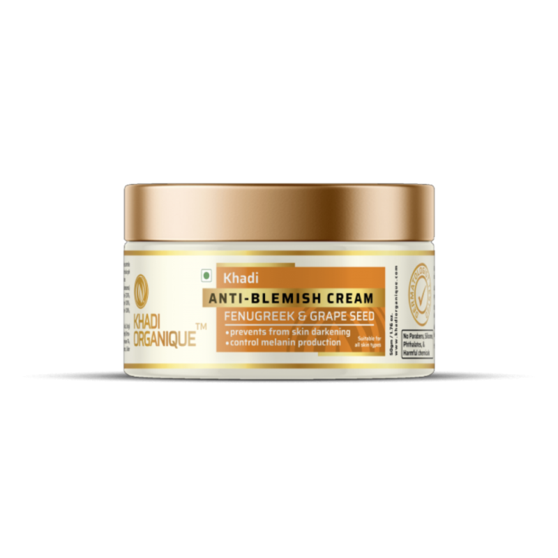 Khadi Organique Fenugreek & Grape Seed Anti-Blemish Cream - Controls